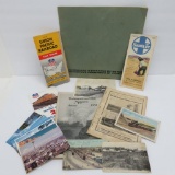 Railroad ephemera lot, postcards, magazines and Backwoods railroad in print