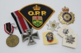 Foreign military pins and patches, German and Canadian