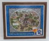 Little Brewery on the Hill Pabst Blue Ribbon cardboard advertising piece