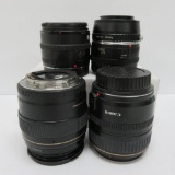 Four Canon 35 mm lenses