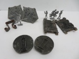 Three Lead soldier molds, WWI Cavalry, attention and running soldiers