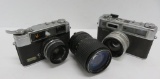 Two Vintage Yashica cameras and lens