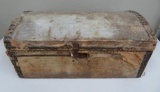 Antique distressed trunk, newspaper lined 1890, 24