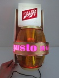 Schlitz rotating light, Real Gusto in a Great Light Beer, working