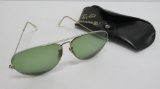 Ray Ban aviator sunglasses, 10Kt gold filled with case
