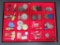 48 metal and plastic Cracker Jack toys, utensils, scale, plates, and scoops, 1