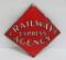 Porcelain enamel Railway Express Agency sign, 8