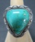Large turquoise ring, size 8, unmarked