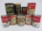 Old kitchen product tins and Campbell soup still banks