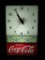 Light up Coca-Cola clock, working, 12 3/4