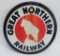 Metal Great Northern Railway metal porcelain sign, 10