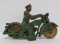 Hubley cast iron Patrol police motorcycle toy, 6 3/4