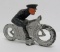 Barclay cast iron police motorcycle toy, 3 1/2