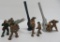 7 smaller scale Manoil Barclay metal soldiers