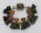 Very Interesting organic looking stone bead bracelet with sterling clasp