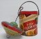 Sunshine Toy Cookie tin and Chein toy top