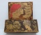 Flemish art pyrography box and tie holder