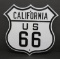 California US 66 heavy metal road sign, 16