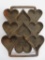 Vintage Cast iron heart pan, 9 1/2
