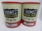 Two large Howes metal chip tins, 2 lbs, 12 1/2