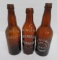 Three early Milwaukee Beer bottles, embossed,