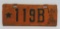 Wisconsin 1928 Dealer license plate, 12 1/2