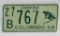 Colorful Colorado license plate, skier, 1958, 12