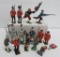 14 assorted metal toy soldiers, 2 1/2