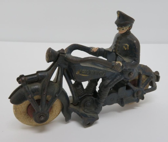 Champion cast iron motorcycle toy, 7"