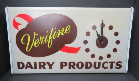 Verifine Dairy Product clock, working, 25" x 14"