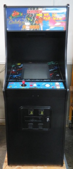 Multi floor model arcade game, includes Pac Man, Galaga, Donkey Kong, and Frogger
