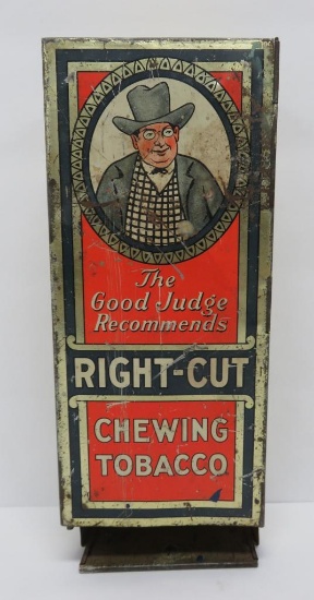 Right Cut Chewing Tobacco dispenser display, nice graphics, 11" x 4 1/2"