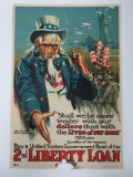 Original 1917 Uncle Sam 2nd Liberty Loan Poster, Dan Sayre Groesbeck, 20