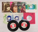 10 vintage 45 records, teenage heart throbs