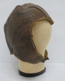 Leather and Shearling motorcycle cap