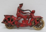 Hubley Cast Iron motorcycle toy, 4