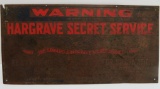 Hargrave Secret Service metal sign, General Detective Business, 4