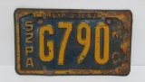 1953 Motorcycle license plate, 8