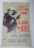 Howard Chandler Christy WWI Navy recruitment poster, c 1918, 27