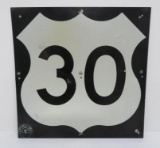 Lincoln Hwy 30 metal sign, 18
