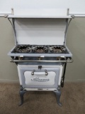 Wonderful enamel stove, Alcazar 81, three burner stove with oven