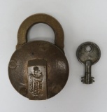 Central Railways Signal Co lock and key, 3