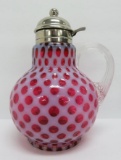 Cranberry Honeycomb syrup pitcher, 7