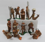 12 Manoil toy soldiers, 2 3/4