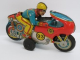 Oriental Metal Industries (OMI) tin friction motorcycle toy, 8