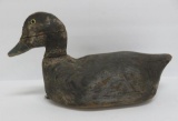 Wooden duck decoy, glass eye, 13