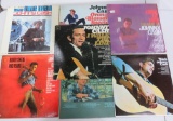 Seven vintage Johnny Cash vinyl albums