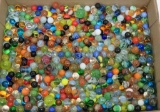 About 500 vintage marbles, primarily machine made and 9 handmade