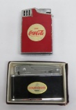 1950's rare Drink Coca Cola and Courvoisier advertising lighters