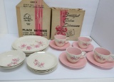 Mid Century Modern dishes, Pink Bamboo by Salem